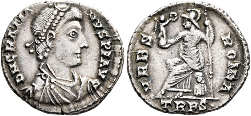 Gratian, 367-383. Siliqua (Silver, 18 mm, 2.12 g, 6 h), Treveri, 367-375. D N GR...