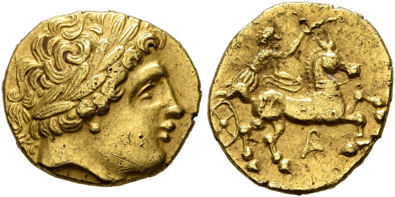 CENTRAL GAUL. Arverni (?). 3rd century BC. Quarter Stater (Gold, 12 mm, 1.77 g, ...