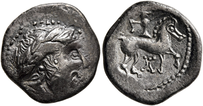 CARPATHIAN REGION. Uncertain tribe. Circa 2nd century BC. Drachm (Silver, 16 mm,...