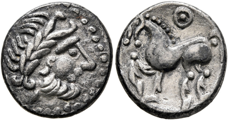 MIDDLE DANUBE. Uncertain tribe. 2nd-1st century BC. Drachm (Silver, 16 mm, 2.20 ...