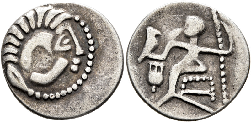 LOWER DANUBE. Uncertain tribe. Circa 2nd-1st centuries BC. Drachm (Silver, 20 mm...