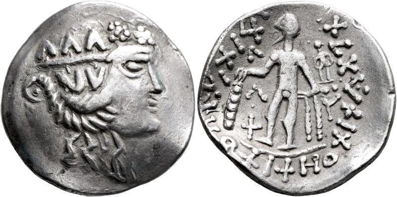 LOWER DANUBE. Imitations of Thasos. Late 2nd-1st century BC. Tetradrachm (Silver...