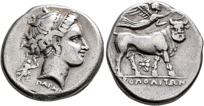 CAMPANIA. Neapolis. Circa 300-275 BC. Didrachm or Nomos (Silver, 21 mm, 7.21 g, ...