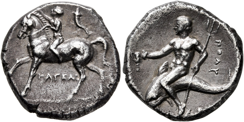 CALABRIA. Tarentum. Circa 272-240 BC. Didrachm or Nomos (Silver, 20 mm, 6.32 g, ...