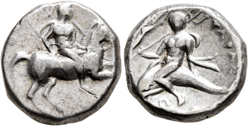 CALABRIA. Tarentum. Circa 272-240 BC. Didrachm or Nomos (Silver, 19 mm, 6.38 g, ...
