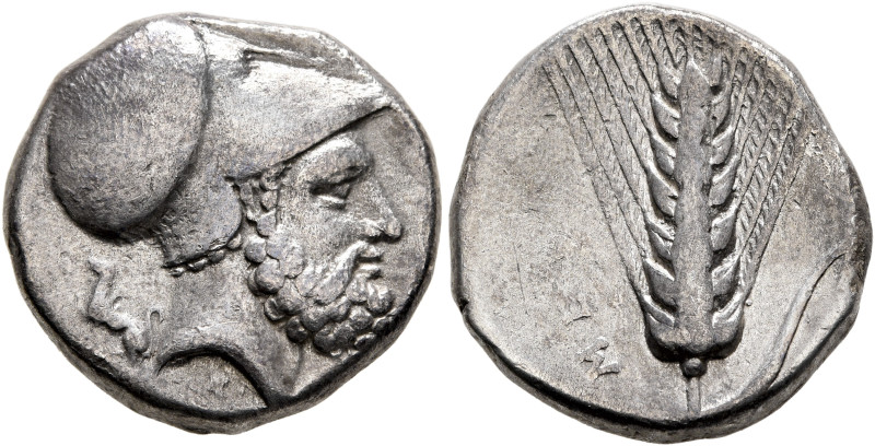 LUCANIA. Metapontion. Circa 340-330 BC. Didrachm or Nomos (Silver, 20 mm, 7.86 g...