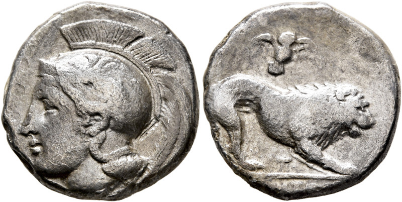 LUCANIA. Velia. Circa 400-340 BC. Didrachm or Nomos (Silver, 20 mm, 7.46 g, 6 h)...