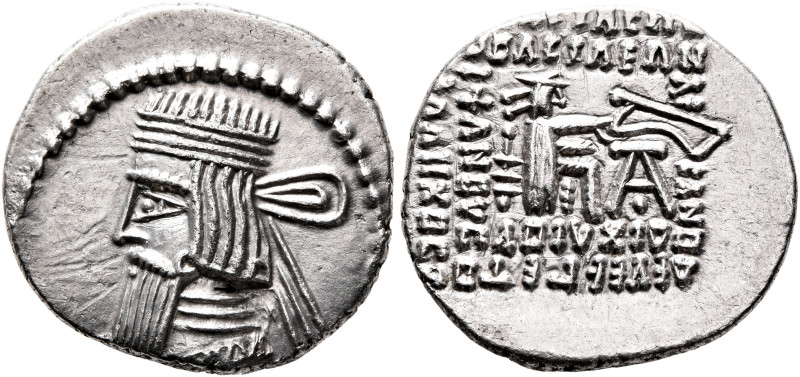 KINGS OF PARTHIA. Artabanos IV, circa 10-38. Drachm (Silver, 20 mm, 3.65 g, 12 h...