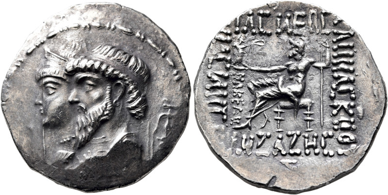 KINGS OF ELYMAIS. Kamnaskires III, with Anzaze, circa 82/1-73/2 BC. Tetradrachm ...