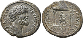 THRACE. Hadrianopolis. Septimius Severus, 193-211. Tetrassarion (Bronze, 29 mm, 11.17 g, 6 h), T. Statilius Barbarus, hegemon. AY K Λ CЄΠ CЄYHPOC ΠЄΡ ...