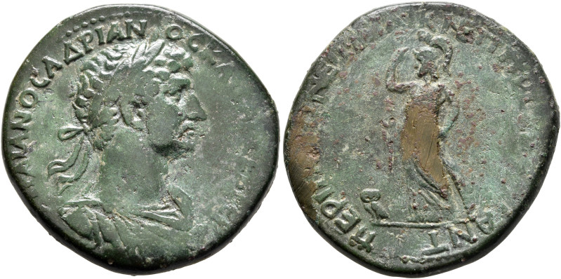 THRACE. Perinthus. Hadrian, 117-138. Tetrassarion (Bronze, 32 mm, 21.01 g, 7 h),...