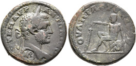 THRACE. Topirus. Caracalla, 198-217. Diassarion (Bronze, 24 mm, 9.20 g, 7 h), 211-212. AYT K M AYP ANTΩNINOC Laureate head of Caracalla to right; on n...