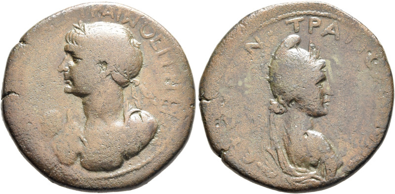 PONTUS. Trapezus. Trajan, 98-117. Tetrassarion (Bronze, 15.90 g), CY 50 = 113/4....
