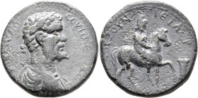 PONTUS. Trapezus. Septimius Severus, 193-211. Hexassarion (Bronze, 32 mm, 28.07 g, 1 h), CY 131 = 194/5. AY KAI Λ CЄΠ CЄOYHPOC [...] Laureate, draped ...