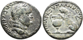 BITHYNIA. Nicaea. Vespasian, 69-79. Assarion (Bronze, 22 mm, 6.35 g, 7 h), Marcus Plancius Varus, proconsul. ΑΥΤΟΚΡΑΤΟΡΙ ΚΑΙΣΑΡΙ ΣΕ[ΒΑΣΤΩ ΟΥΕΣΠΑΣΙΑΝΩ]...