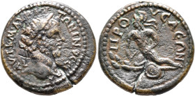 BITHYNIA. Prusa ad Olympum. Caracalla, 198-217. Diassarion (Bronze, 24 mm, 7.42 g, 12 h). AYT•K•M•AYP•ANTΩNINOC•CЄ KA• Laureate head of Caracalla to r...