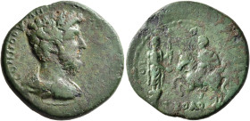 TROAS. Alexandria Troas. Commodus, 177-192. Diassarion (Bronze, 25 mm, 8.00 g, 6 h), 184-190. COMMODV[S ANTONINVS AV] Bare-headed, draped and cuirasse...