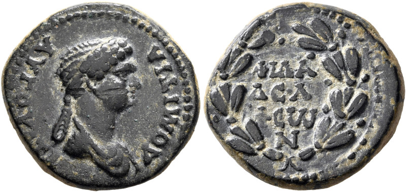 LYDIA. Philadelphia. Domitia, Augusta, 82-96. Assarion (Bronze, 21 mm, 6.65 g, 6...