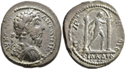 LYDIA. Philadelphia. Marcus Aurelius, 161-180. Tetrassarion (Bronze, 15.30 g), Eugenetor, magistrate, circa 169-176. ΑY Κ [Μ ΑYΡ] ΑΝΤΩΝΙΝΟϹ Laureate a...
