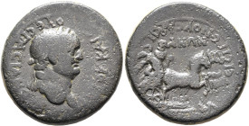 LYDIA. Sardis. Vespasian, 69-79. Diassarion (Bronze, 26 mm, 11.09 g, 6 h), T. Fl. Eisigonos, strategos. ΑΥΤΟΚ ΚΑΙϹ ΟΥЄϹΠΑϹΙΑΝΩ Laureate head of Vespas...