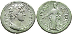 PHRYGIA. Aezanis. Pseudo-autonomous issue. Diassarion (Bronze, 25 mm, 8.36 g, 7 h), circa 138-161 (?). ΙЄΡΑ ϹΥΝΚΛΗΤΟϹ Bare-headed and draped bust of t...