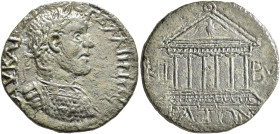 PHRYGIA. Cibyra. Gallienus, 253-268. Oktassarion (Bronze, 13.29 g). AY KAICAP ΓAΛΛIHNOC Laureate and cuirassed bust of Gallienus to right, cuirass dec...