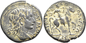 PHRYGIA. Dionysopolis. Pseudo-autonomous issue. Diassarion (Bronze, 23 mm, 7.00 g, 6 h), time of the Severans, 193-217. ΔHMOC Laureate head of the Dem...