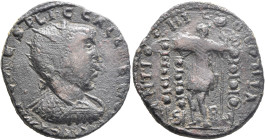 PISIDIA. Antiochia. Gallienus, 253-268. AE (Bronze, 30 mm, 14.91 g, 12 h). IMP CAES P LIC GALLIENO P FEL AVG Radiate and cuirassed bust of Gallienus t...