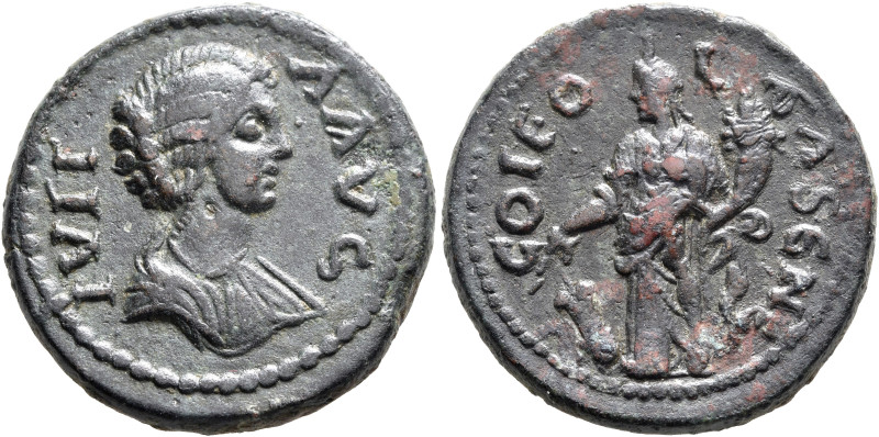 PISIDIA. Olbasa. Julia Domna, Augusta, 193-217. Tetrassarion (Bronze, 26 mm, 12....