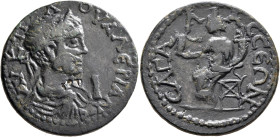 PISIDIA. Sagalassus. Valerian I, 253-260. 10 Assaria (Bronze, 32 mm, 16.05 g, 6 h). ΑΥ Κ Π Λ ΟΥΑΛЄΡΙΑΝΟC Laureate, draped and cuirassed bust of Valeri...