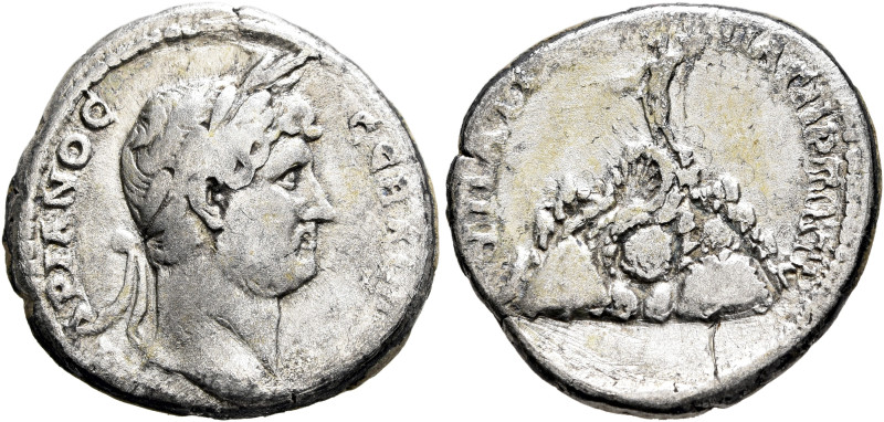 CAPPADOCIA. Caesaraea-Eusebia. Hadrian, 117-138. Didrachm (Silver, 20 mm, 6.44 g...