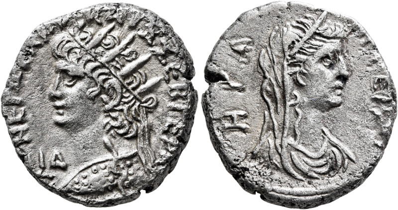 EGYPT. Alexandria. Nero, 54-68. Tetradrachm (Billon, 25 mm, 13.09 g, 12 h), RY 1...