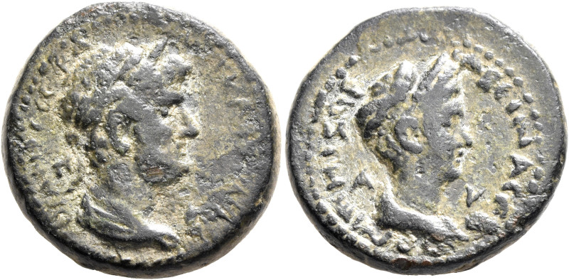 CILICIA. Pompeiopolis. Hadrian, with Sabina, 117-138. Triassarion (Bronze, 24 mm...