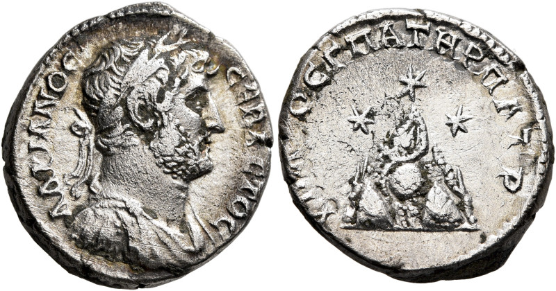 CAPPADOCIA. Caesaraea-Eusebia. Hadrian, 117-138. Didrachm (Silver, 21 mm, 6.30 g...