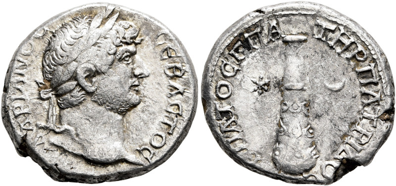 CAPPADOCIA. Caesaraea-Eusebia. Hadrian, 117-138. Didrachm (Silver, 21 mm, 7.07 g...