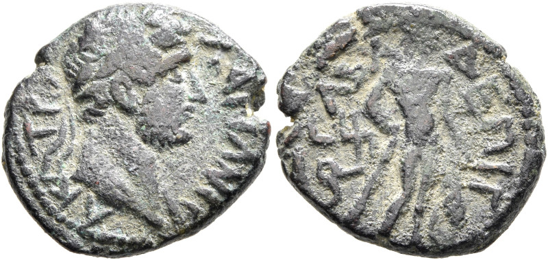 JUDAEA. Gaza. Hadrian, 117-138. Assarion (Bronze, 18 mm, 4.16 g, 12 h), Epi(demi...