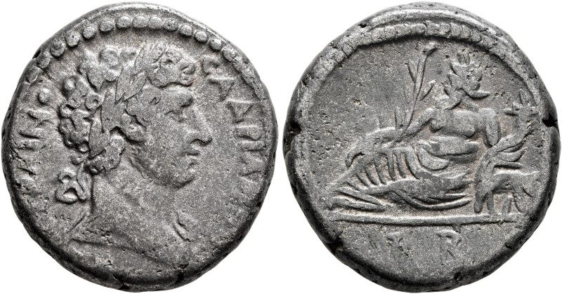 EGYPT. Alexandria. Hadrian, 117-138. Tetradrachm (Billon, 25 mm, 13.45 g, 12 h),...