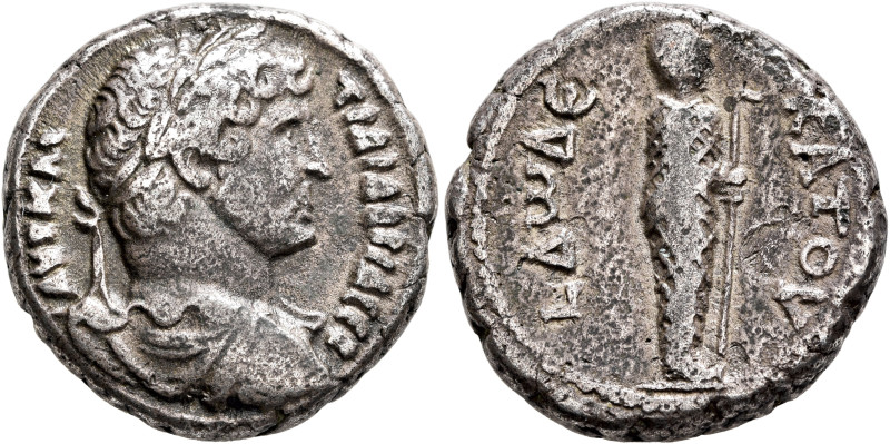 EGYPT. Alexandria. Hadrian, 117-138. Tetradrachm (Billon, 24 mm, 12.65 g, 12 h),...