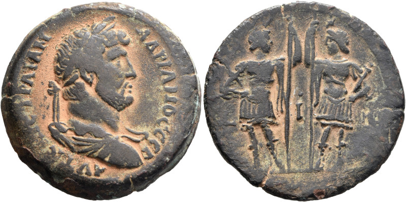 EGYPT. Alexandria. Hadrian, 117-138. Drachm (Bronze, 34 mm, 23.57 g, 12 h), RY 1...