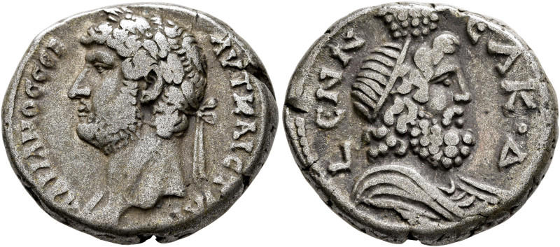 EGYPT. Alexandria. Hadrian, 117-138. Tetradrachm (Billon, 26 mm, 13.00 g, 12 h),...