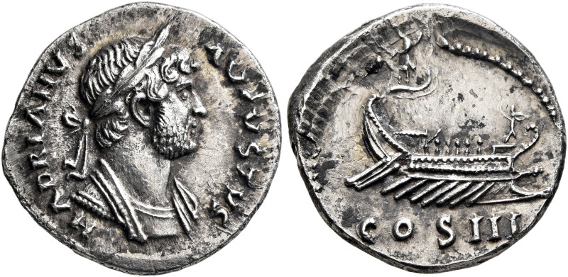 Hadrian, 117-138. Denarius (Silver, 18 mm, 3.30 g, 6 h), uncertain mint in the E...