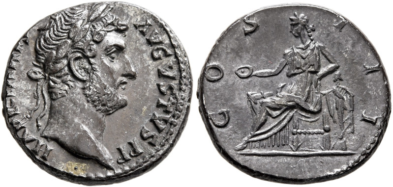 Hadrian, 117-138. Denarius (Silver, 17 mm, 3.22 g, 6 h), uncertain mint in the E...