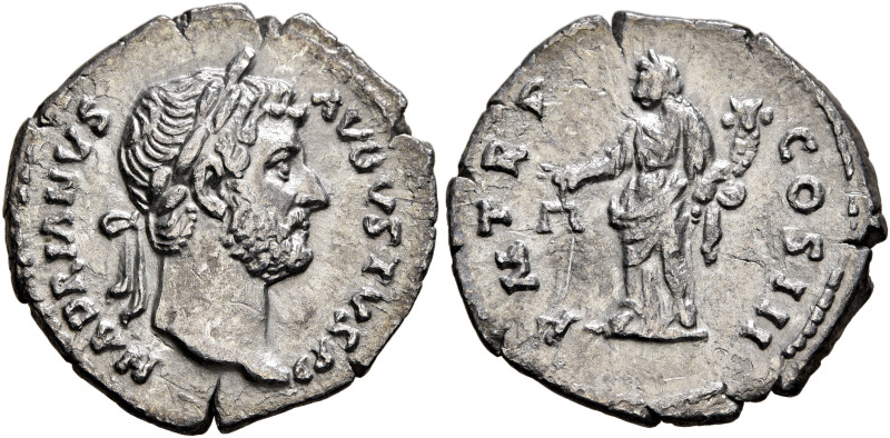 Hadrian, 117-138. Denarius (Silver, 19 mm, 2.53 g, 6 h), uncertain mint in the E...