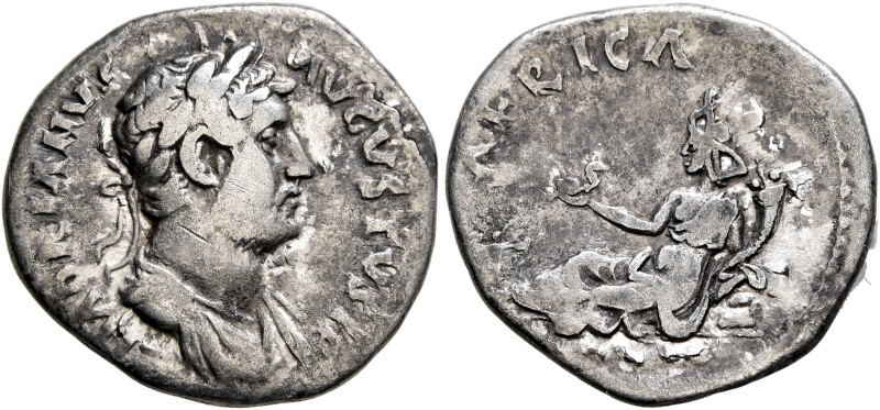 Hadrian, 117-138. Denarius (Silver, 19 mm, 3.00 g, 6 h), uncertain mint in the E...