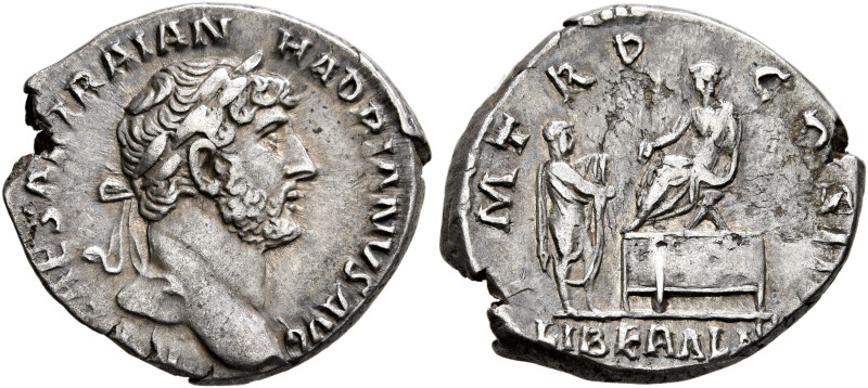 Hadrian, 117-138. Denarius (Silver, 19 mm, 3.54 g, 6 h), Rome, circa late 120-12...