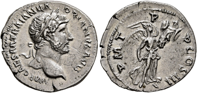 Hadrian, 117-138. Denarius (Silver, 20 mm, 3.50 g, 6 h), Rome, circa late 120-12...