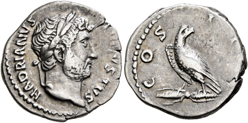 Hadrian, 117-138. Denarius (Silver, 19 mm, 3.14 g, 6 h), Rome, circa 125-126/7. ...