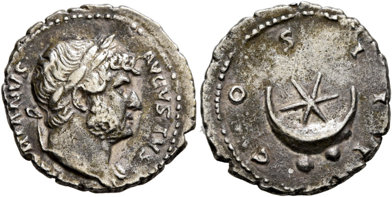 Hadrian, 117-138. Denarius (Silver, 19 mm, 3.21 g, 12 h), Rome, circa 126-127. H...