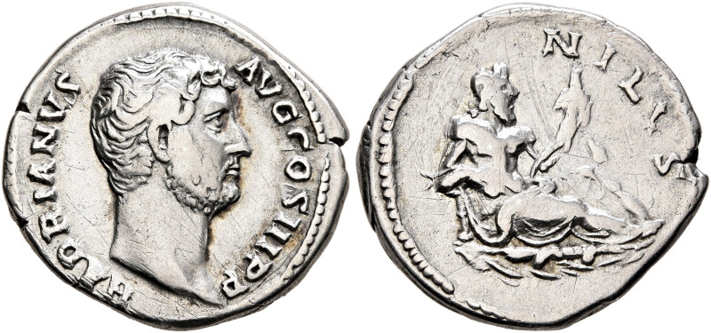 Hadrian, 117-138. Denarius (Silver, 18 mm, 3.29 g, 6 h), Rome, circa 130-133. HA...