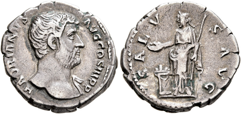 Hadrian, 117-138. Denarius (Silver, 17 mm, 3.31 g, 6 h), Rome, 137-July 138. HAD...